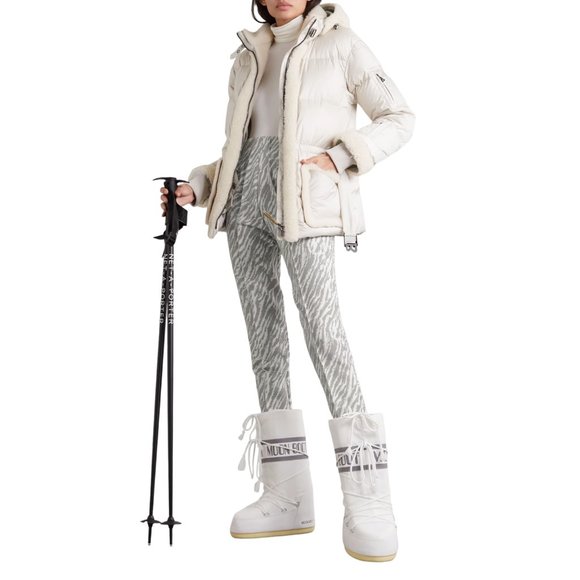 NEW $595 BOGNER ELAINE SKI PANTS!  4 or 8 Reg  CREME & GRAY ZEBRA PRINT  STRETCH - Picture 4 of 4
